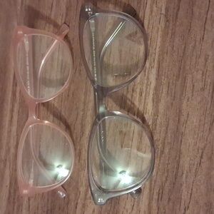 NON- PRCRIPTION Stylish Pink and Gray Eyeglasses Set